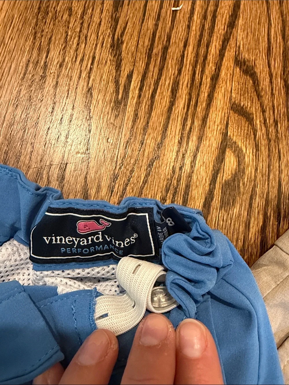Boys Vineyard Vines Performance Shorts size 8 Pair- Blue and Tan